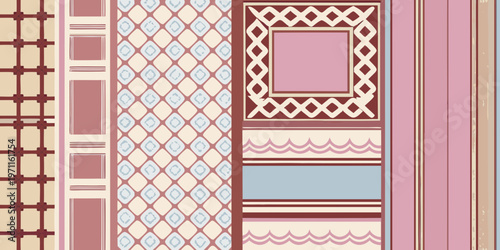 Geometric patterned background with rectangular and diamond shapes