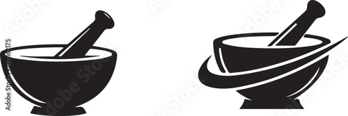 Mortar and Pestle Icon - Healthcare and Pharmacy Symbol