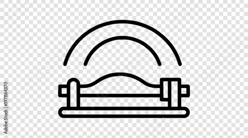 Simple line art solar panel.