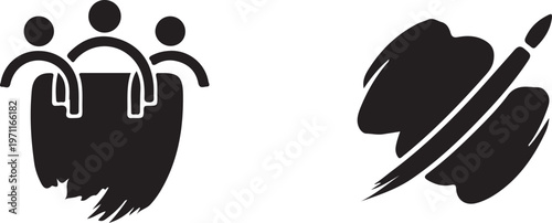 Hand adjusting car side mirror for safe driving minimalist black and white illustration