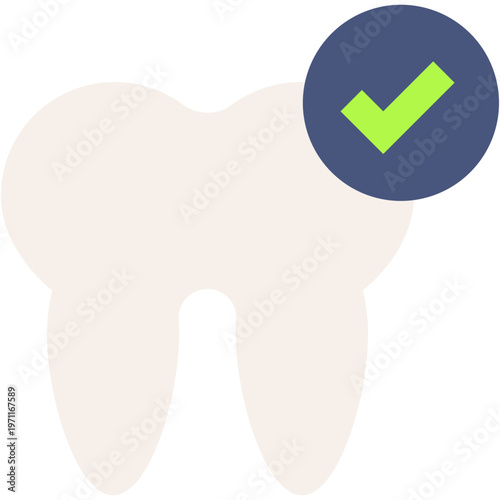 Dental Tooth Checkup Vector Icon for Healthcare Care