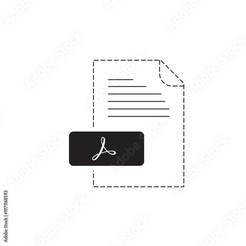 PDF Stylish Document Icons Set For Different File Extensions