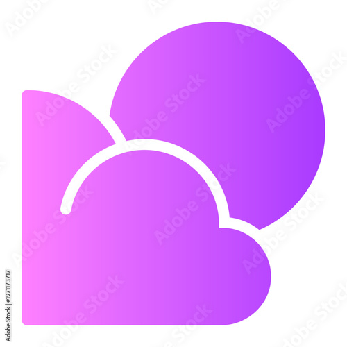 cloudy night gradient icon