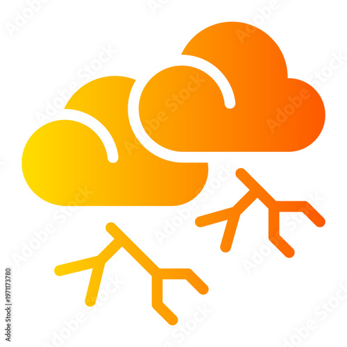 thunder gradient icon