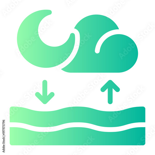 tide gradient icon