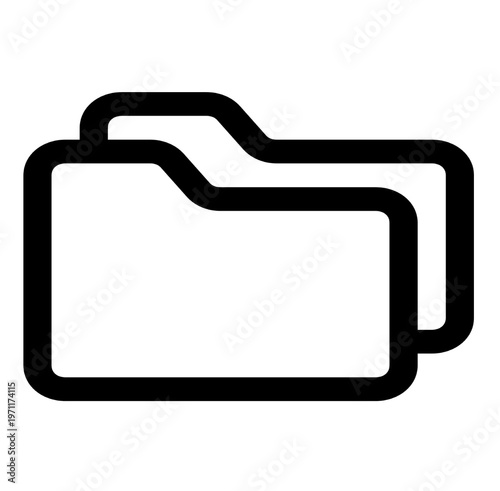 Folder vector icon. Illustration isolated on a white background for graphic and web design.