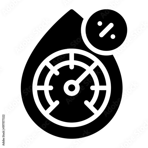 hygrometer glyph icon