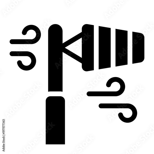 windsock glyph icon
