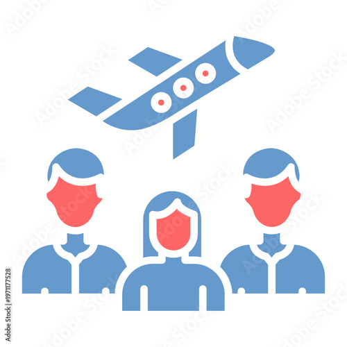 Group Travel Vector Icon