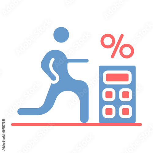 Body Fat Calculator Vector Icon
