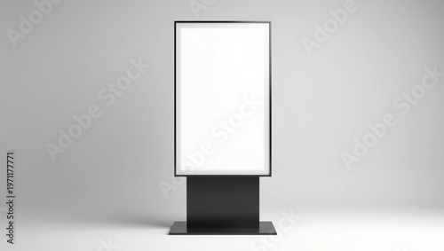 Realistic Detailed 3d Black Digital Signage Mockup