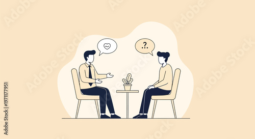 Two businessmen discuss and negotiate at a meeting table indoors