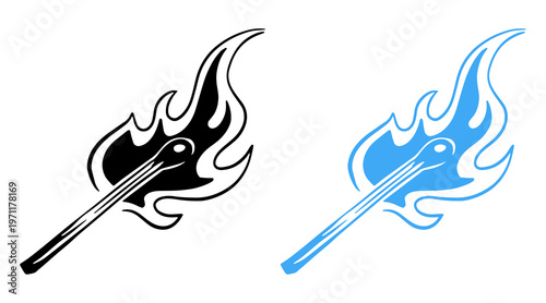 A simple black torch icon on a white background, symbolizing light and guidance