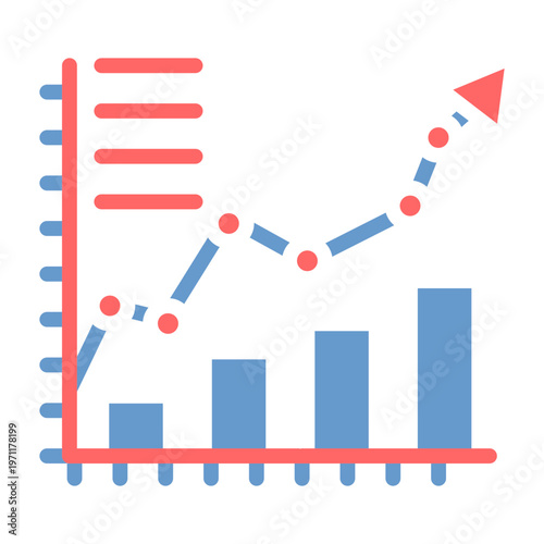 Burnup Chart Vector Icon