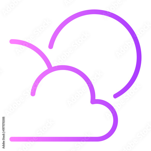 cloudy night gradient icon