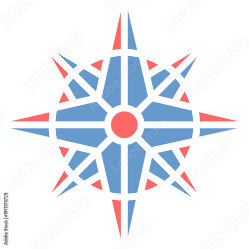 Compass Rose Vector Icon