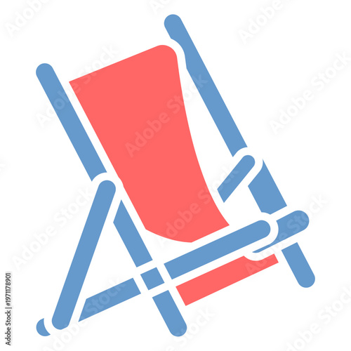 Deck Chair Vector Icon