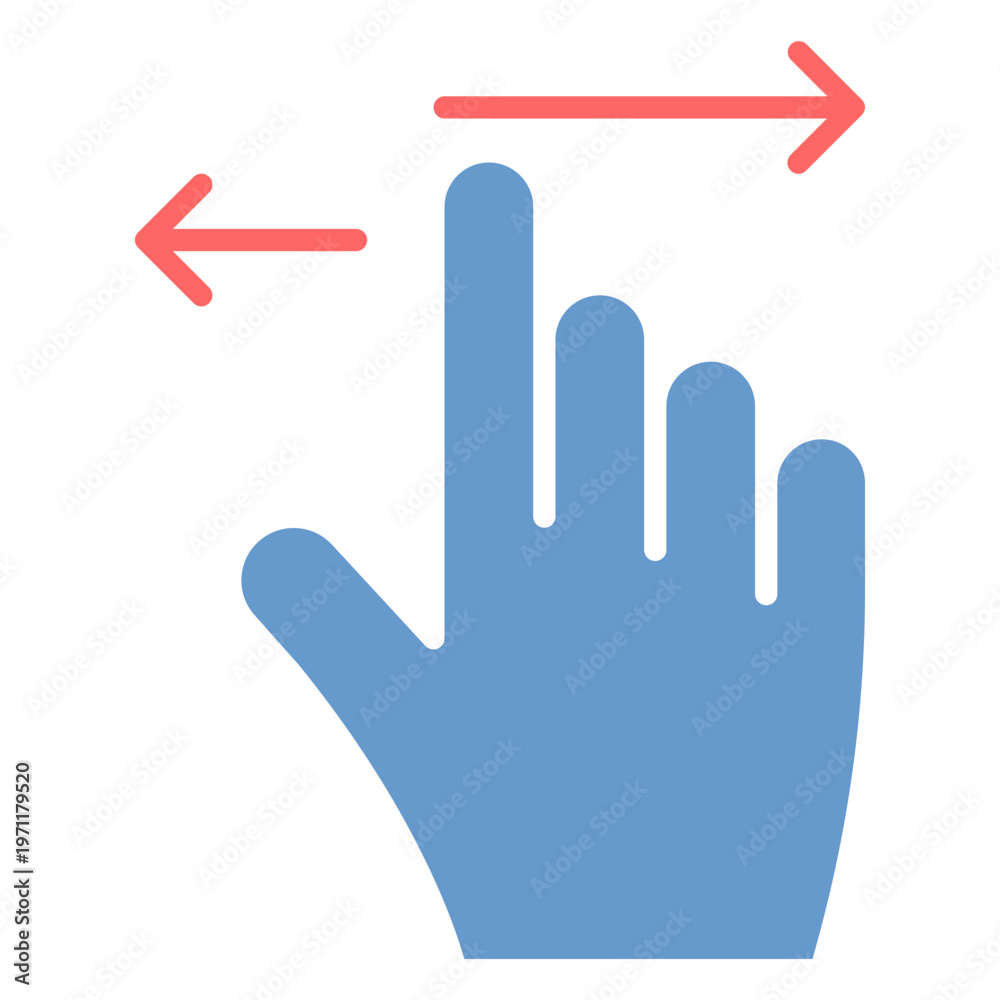 Fototapeta premium Swipe Left Vector Icon