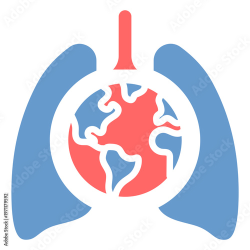 Lungs Of The World Vector Icon