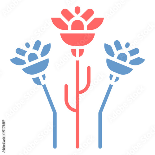 Virtual Flowers Vector Icon