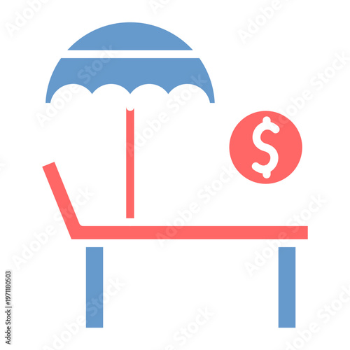 Paid Vacation Vector Icon