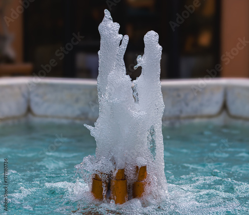 Fountain in the pool