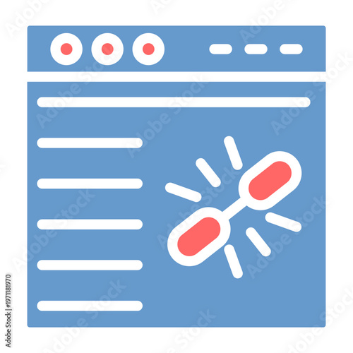 Backlink Building Vector Icon