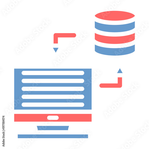 Data Synchronization Vector Icon