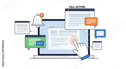 A hand interacting with a computer interface.