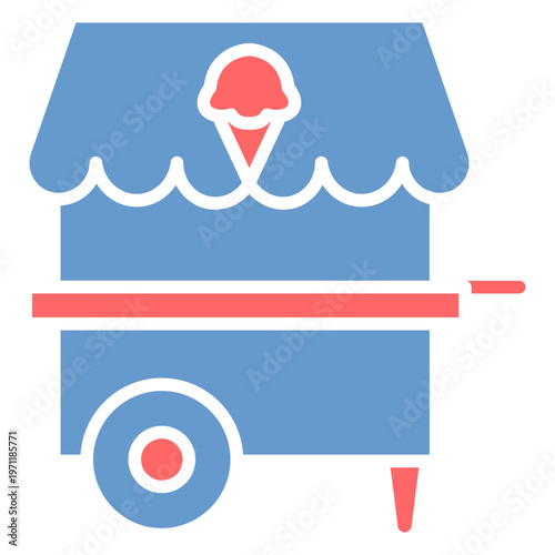 Ice Cream Stall Vector Icon