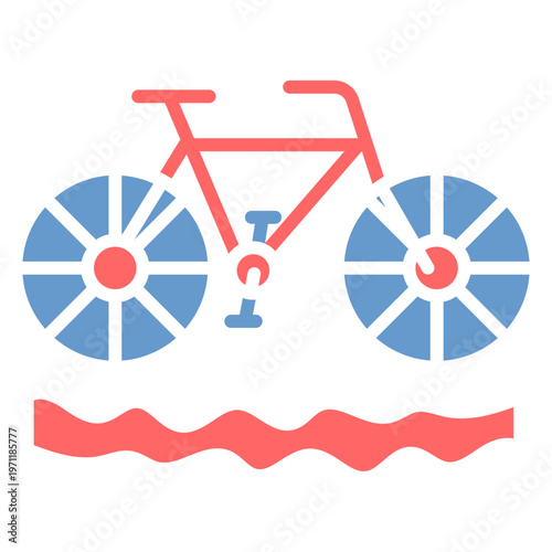 Water Tricycle Vector Icon