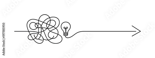 Clarity of purpose and simplified direction in achieving important goals within a busy modern lifestyle, a flowing line forming a maze that smoothly