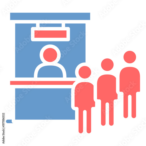 Ticket Counter Vector Icon