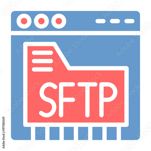 SFTP Secure Vector Icon