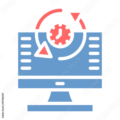 Uptime Monitor Vector Icon