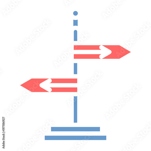 Wayfinding Sign Vector Icon