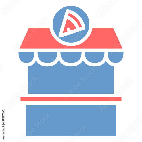 Pizza Stall Vector Icon