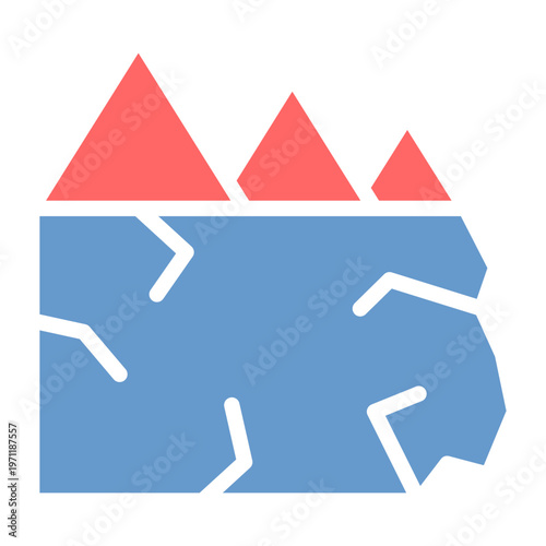Coastal Cliff Vector Icon