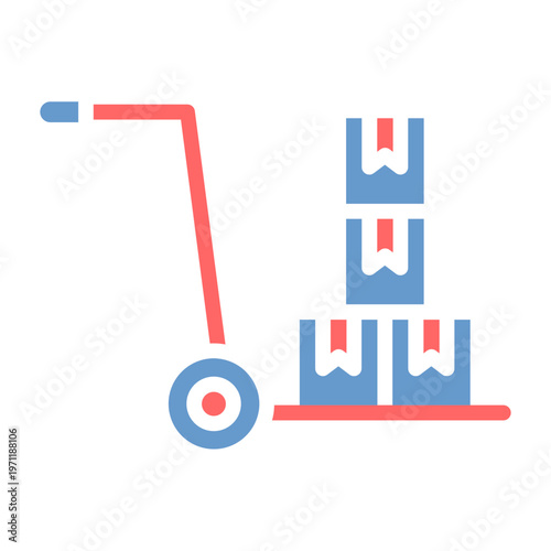 Hand Cart Vector Icon
