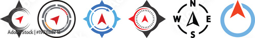 North arrow icon set. GPS north pointer for navigation signs. Compass north arrow.PNG Minimalist compass arrow north.north arrow vector icon . n direction sign .Map navigation and location marker icon