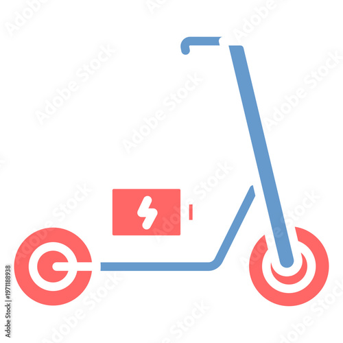 Electric Kick Scooter Vector Icon