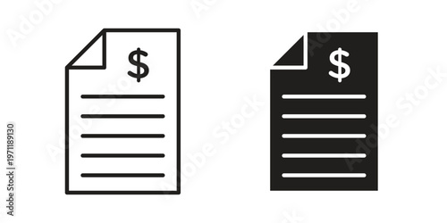 Bank statement icon concepts pack. icon set vector illustrations eps10