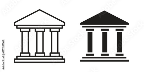 Bank icon concepts pack. icon set vector illustrations eps10