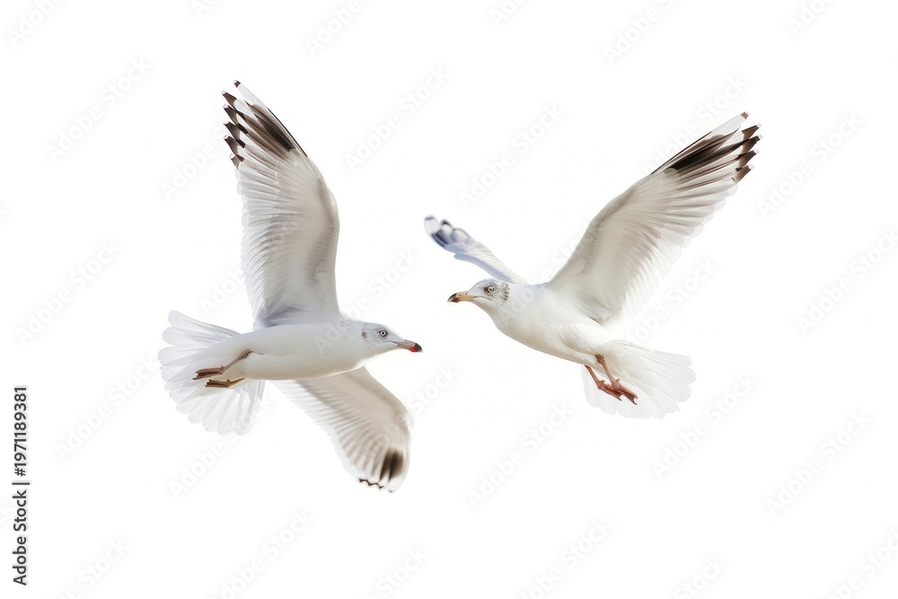 Fototapeta premium Seagulls flying in sky
