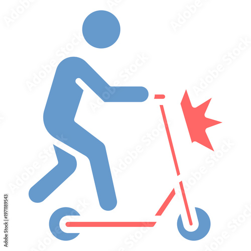 Scooter Injury Vector Icon