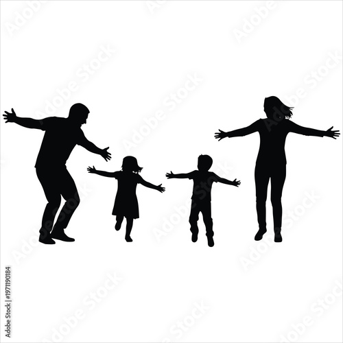 silhouettes of people dancing