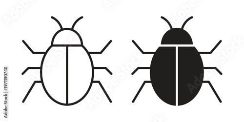 Bug icon concepts pack. icon set vector illustrations eps10