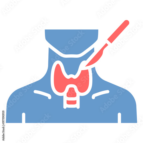 Thyroid Surgery Vector Icon