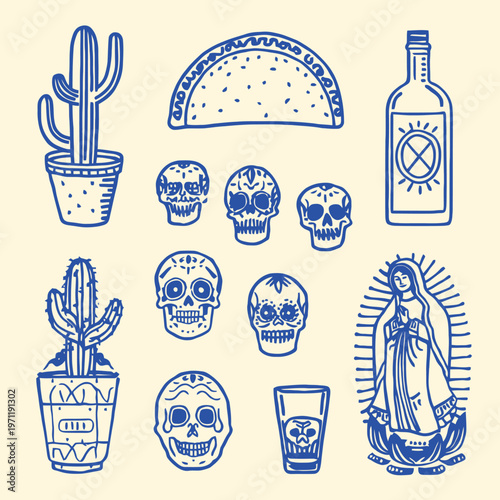 Mexican themed tattoo designs and symbols