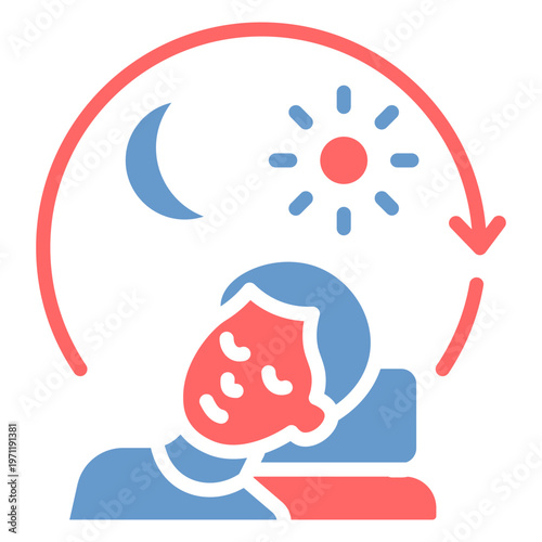 Natural Sleep Schedule Vector Icon